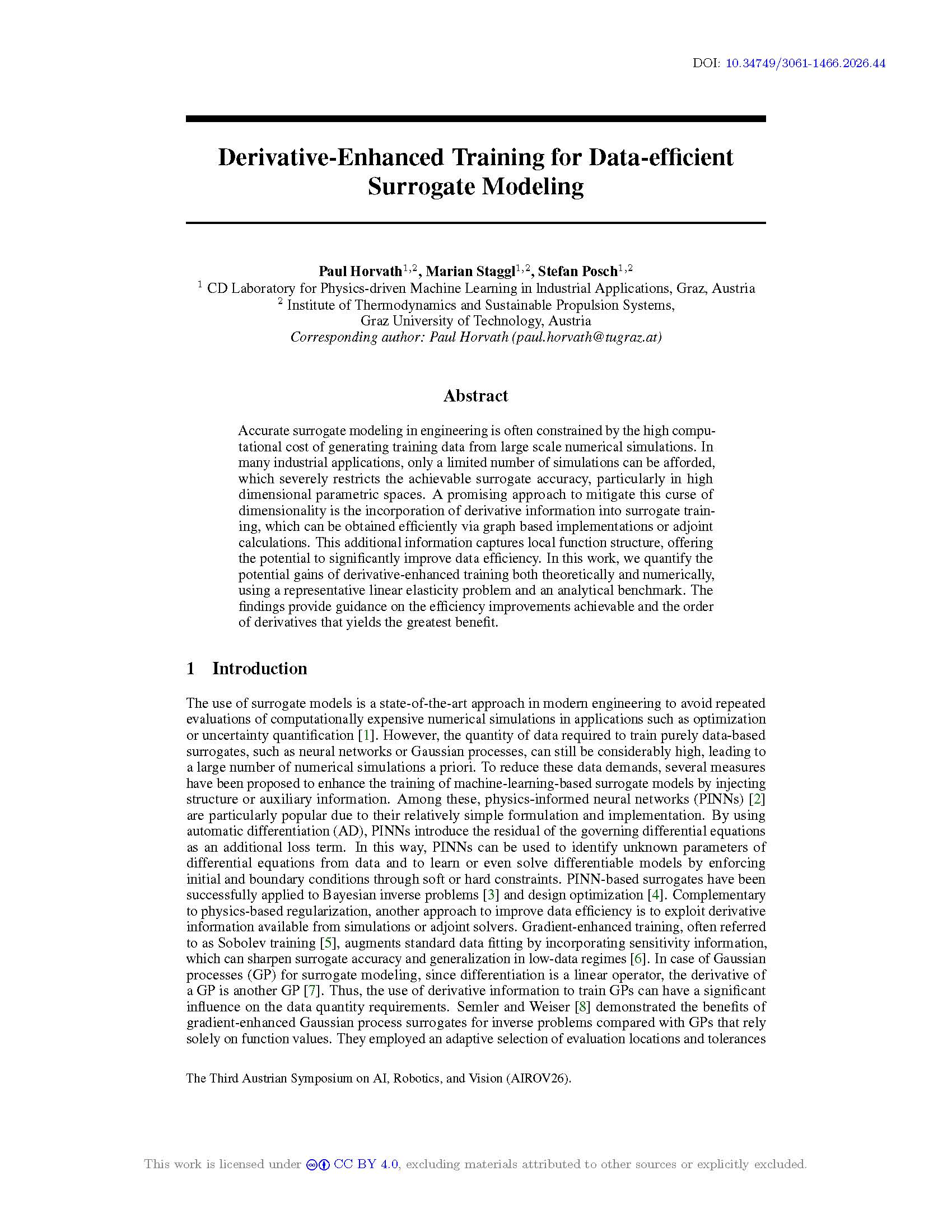 Derivative-Enhanced Training for Data-efficient Surrogate Modeling