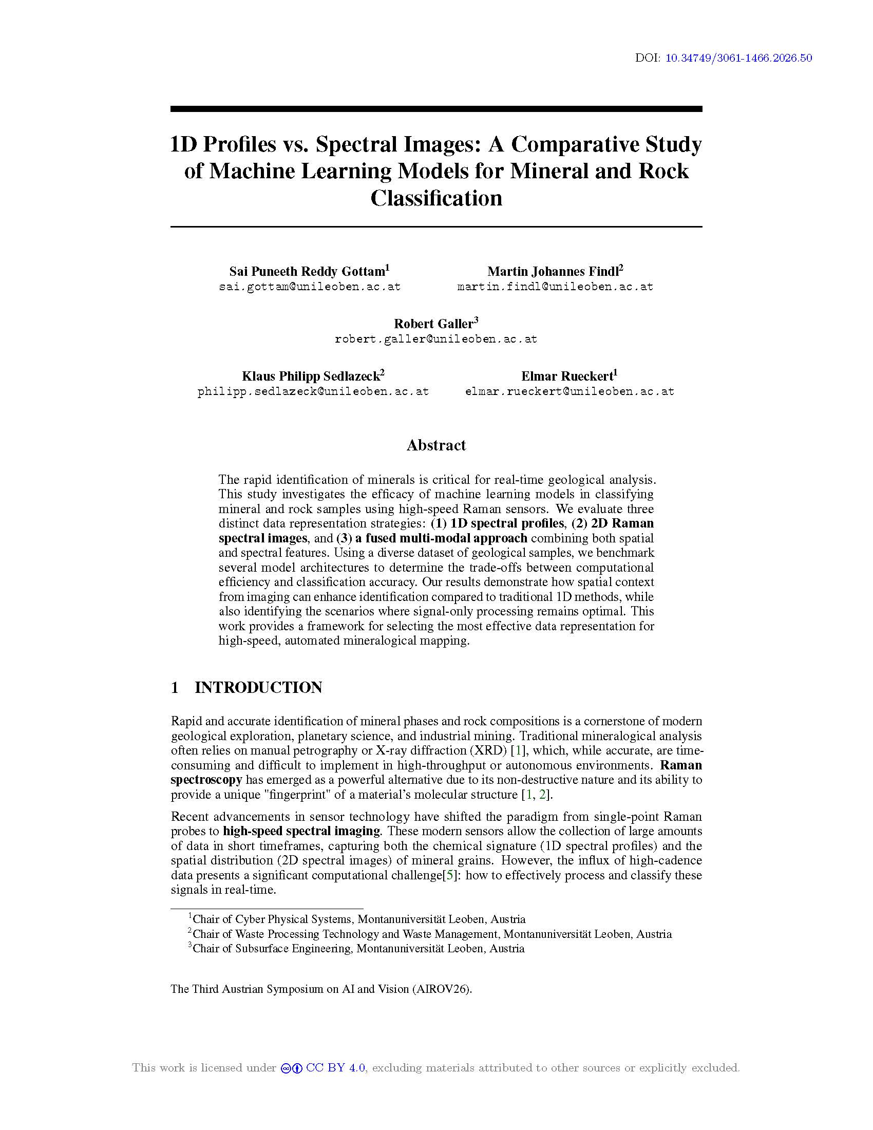 1D Profiles vs. Spectral Images: A Comparative Study of Machine Learning Models for Mineral and Rock Classification
