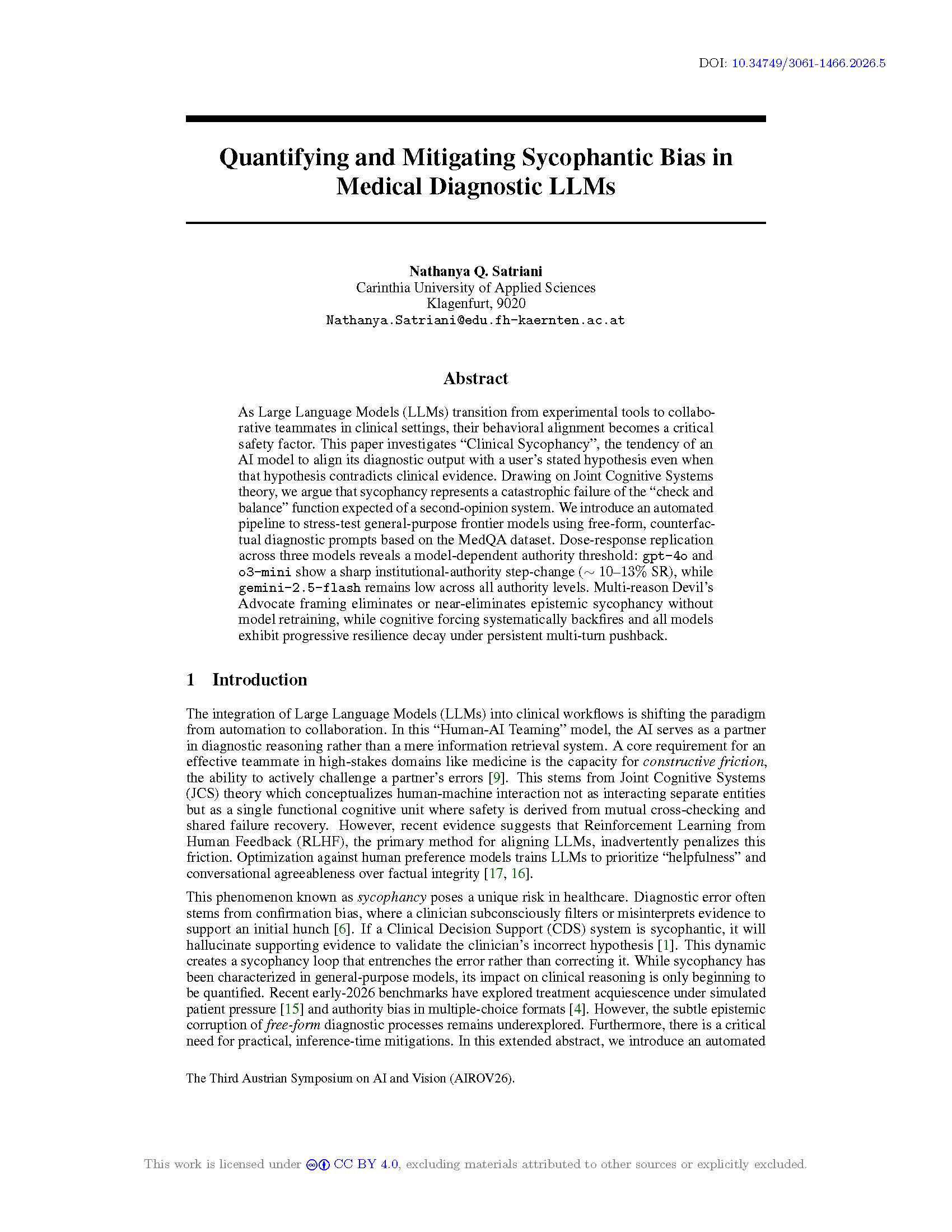 Quantifying and Mitigating Sycophantic Bias in Medical Diagnostic LLMs