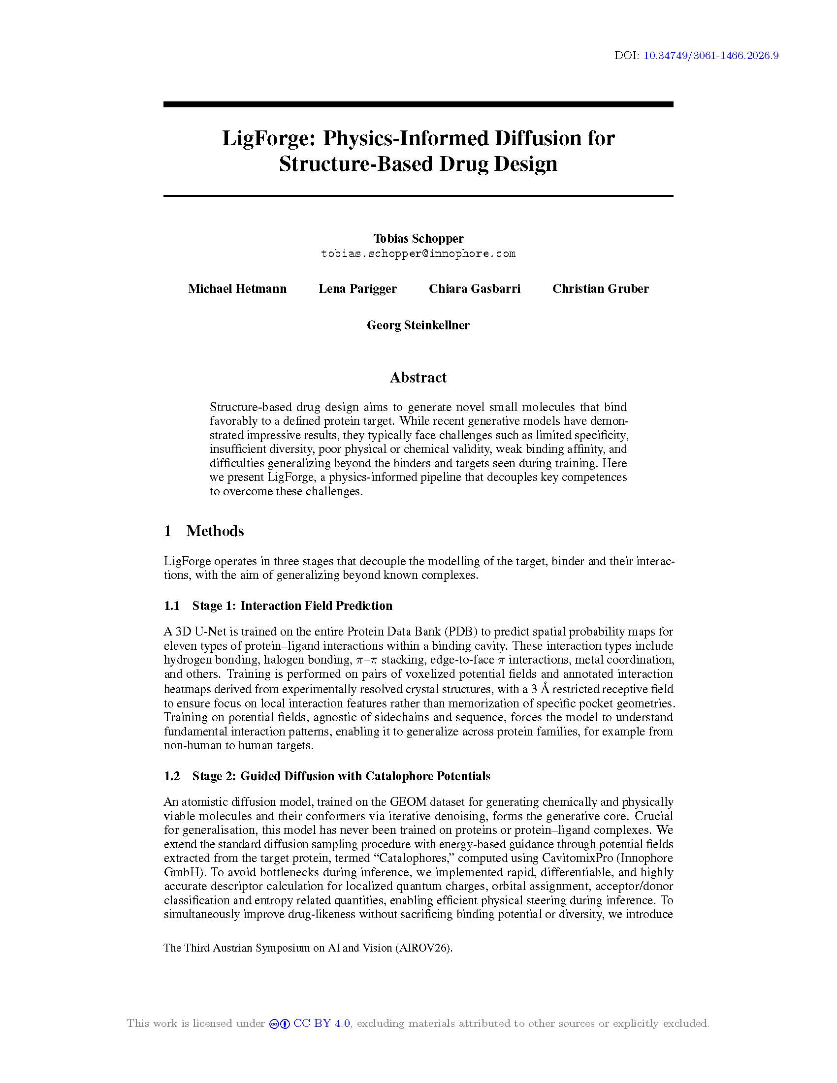 LigForge: Physics-Informed Diffusion for Structure-Based Drug Design